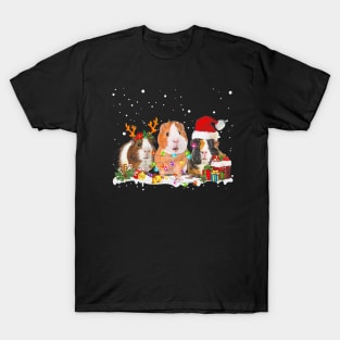 Guinea Pig Deer Guinea Santa Christmas Xmas T-Shirt